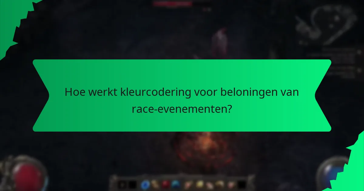 Hoe werkt kleurcodering voor beloningen van race-evenementen?