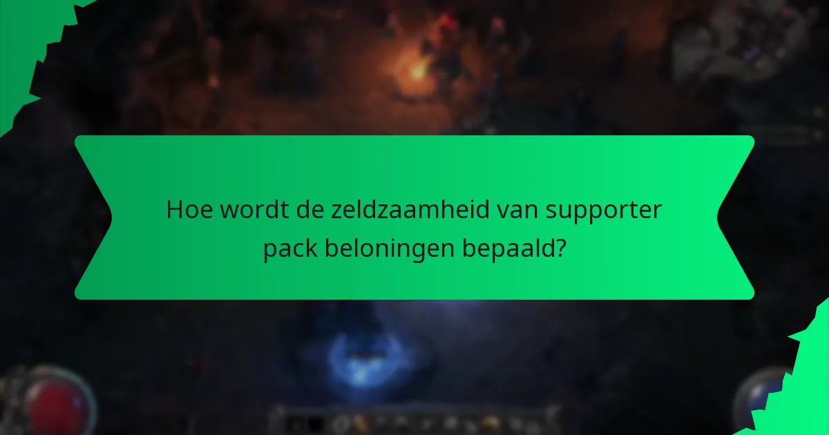 Hoe wordt de zeldzaamheid van supporter pack beloningen bepaald?
