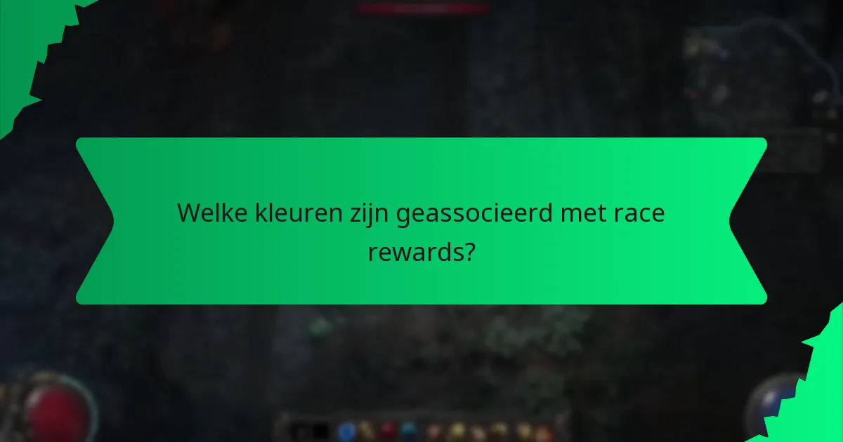 Welke kleuren zijn geassocieerd met race rewards?