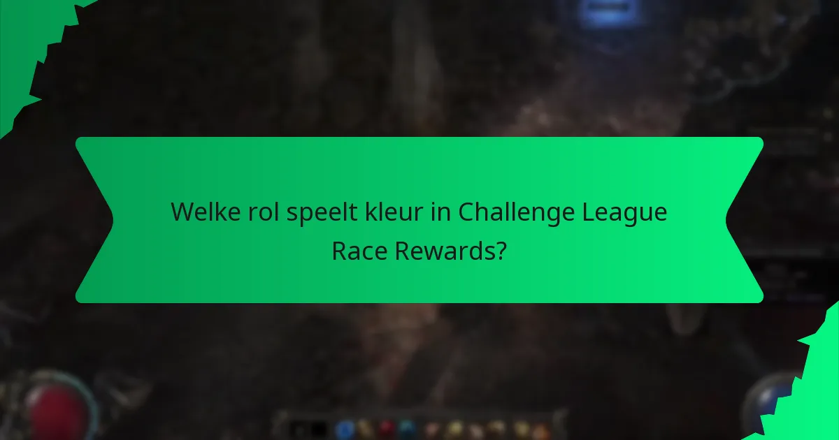 Welke rol speelt kleur in Challenge League Race Rewards?